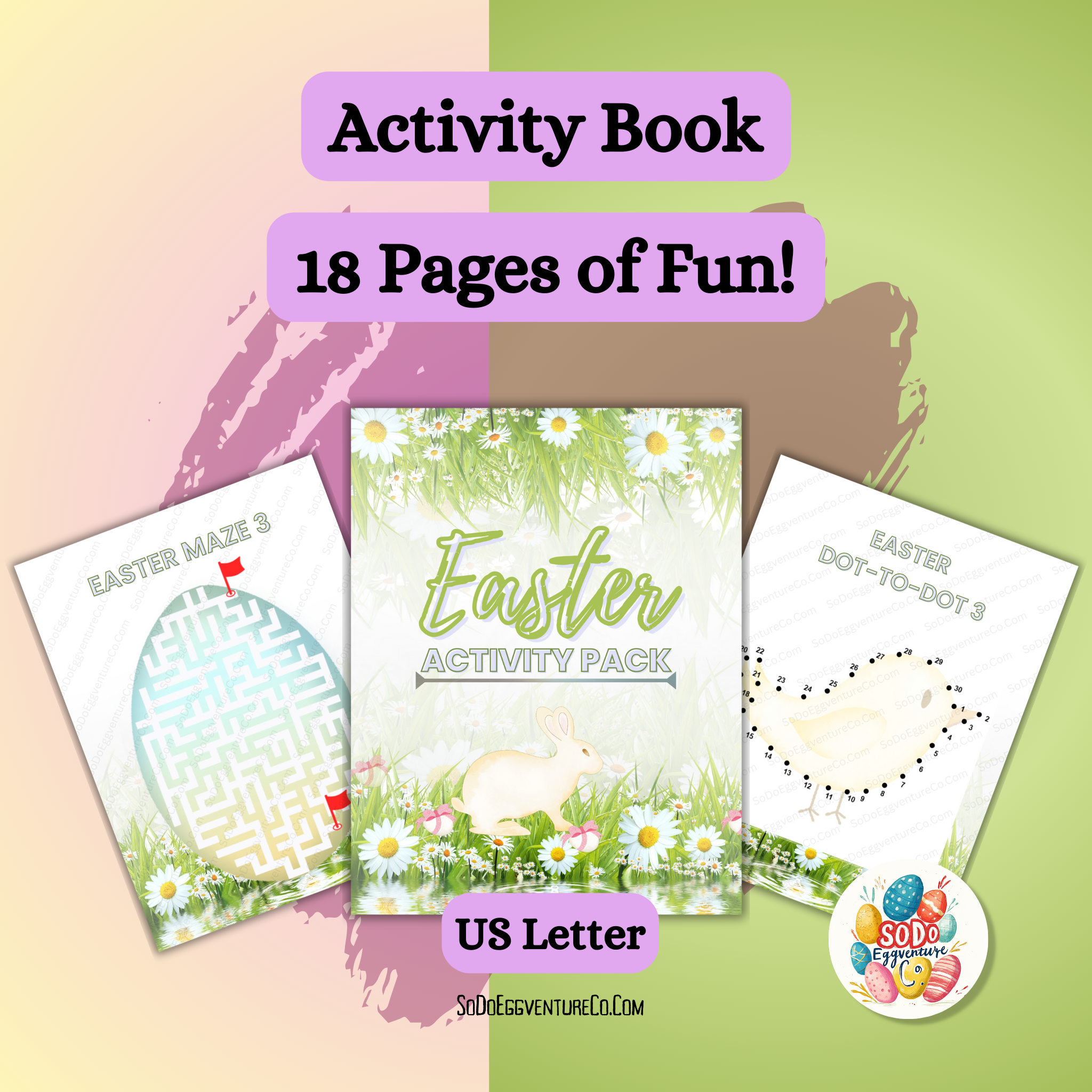 🐣  Easter Activity Pack for Kids – Printable Puzzles, Coloring Pages & Games