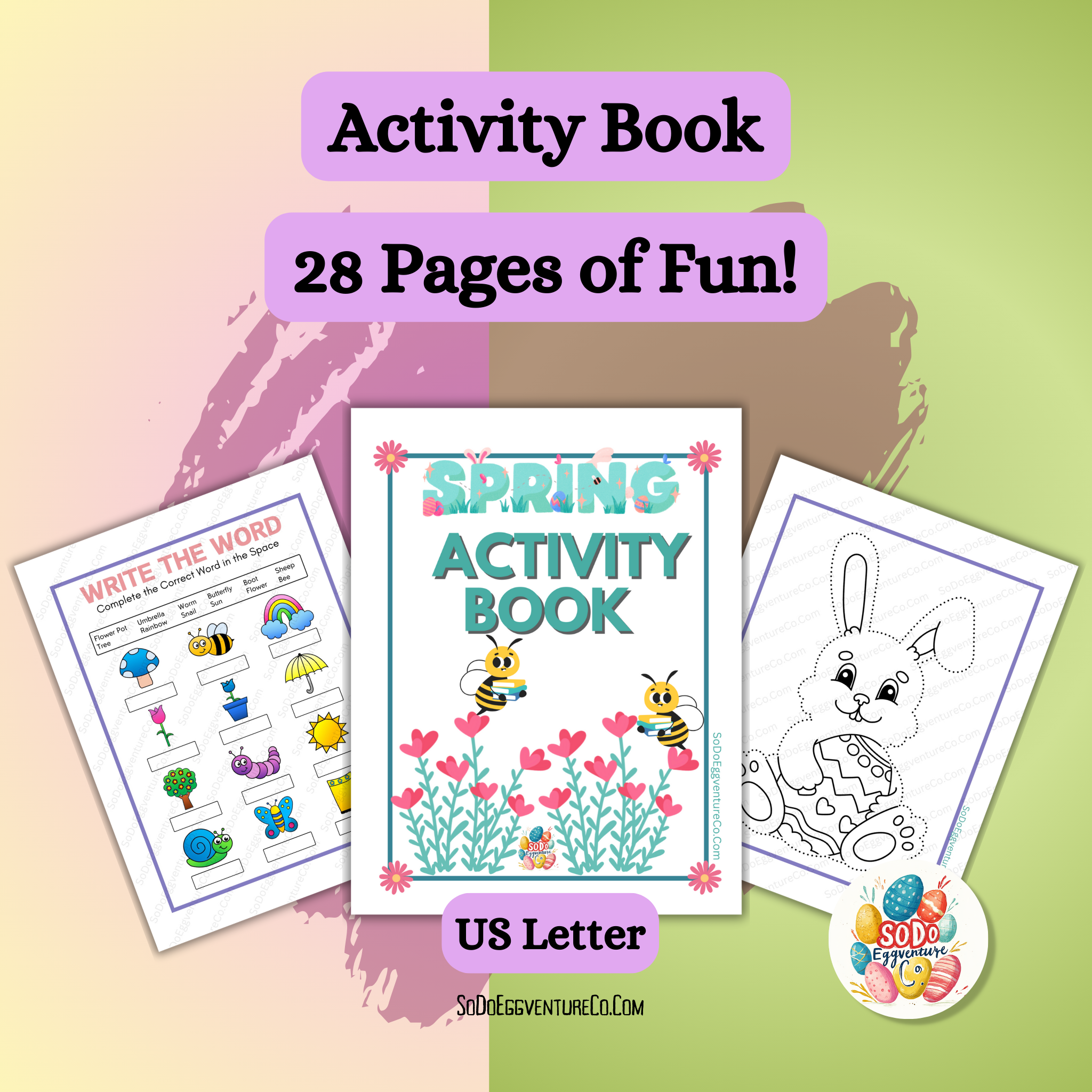 🌷 Spring Activity Book – Lots of Pages of Printable Fun for Kids!