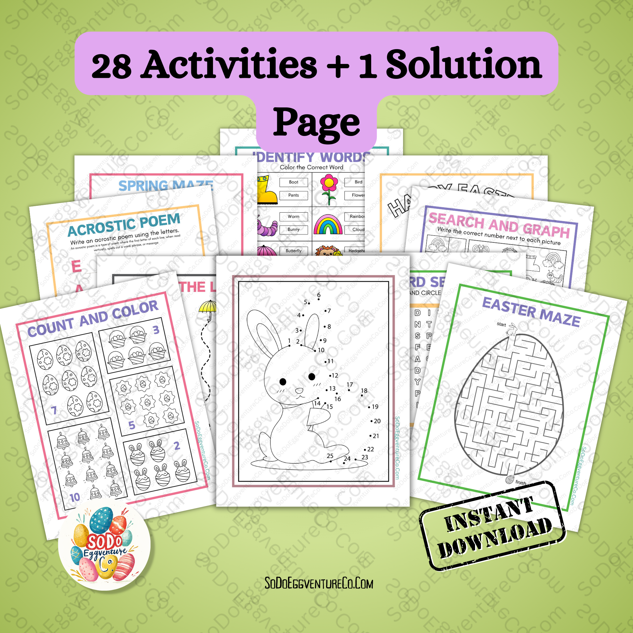 🌷 Spring Activity Book – Lots of Pages of Printable Fun for Kids!