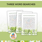 Printable springtime word search puzzle from Easter activity pack, great for kids learning fun