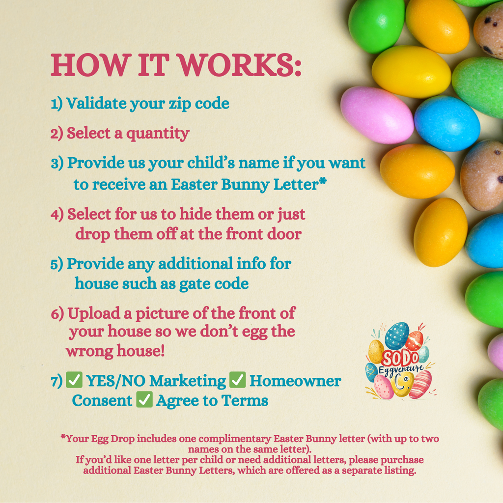 Fri, April 3, 2026 – Egg Drop / Yard Delivery