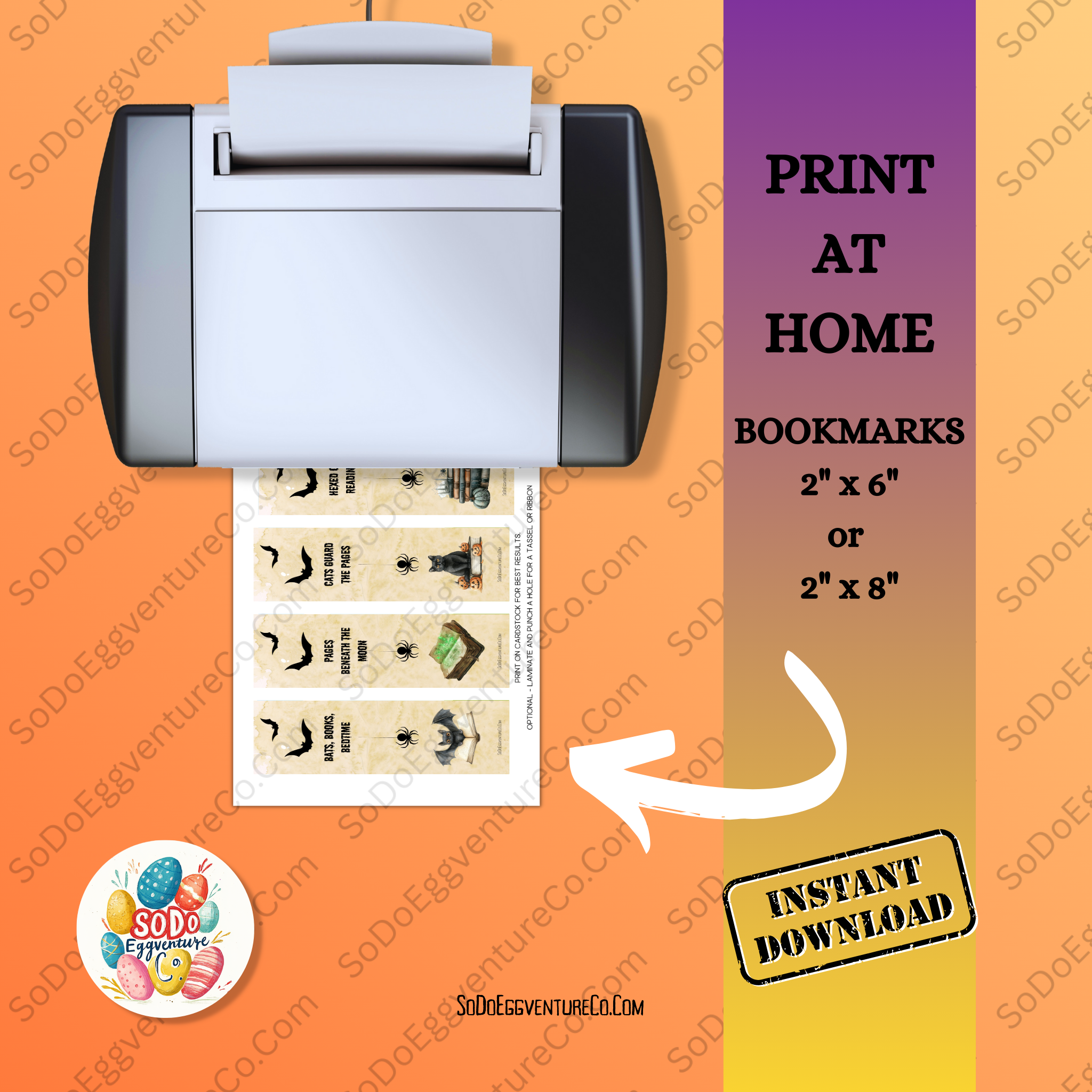 🧙24 Spooky Halloween Bookmarks (Printable) – 48 Total Designs in 2 Sizes