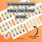 🧙24 Spooky Halloween Bookmarks (Printable) – 48 Total Designs in 2 Sizes
