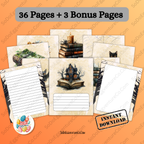 10 pages with 10 different halloween images